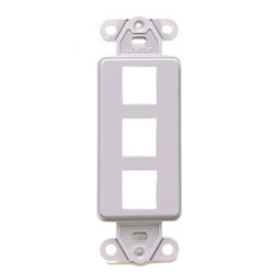 Leviton, QuickPort&reg; Decora 3-Port Insert, 41643-GY