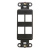 Leviton, QuickPort&reg; Decora 4-Port Insert, 41644-B
