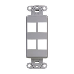Leviton, QuickPort&reg; Decora 4-Port Insert, 41644-GY