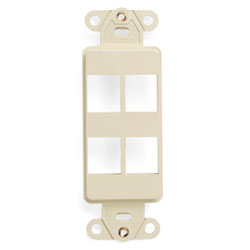Leviton, QuickPort&reg; Decora 4-Port Insert, 41644-T