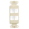 Leviton, QuickPort&reg; Decora 4-Port Insert, 41644-T