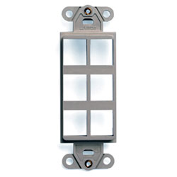 Leviton, QuickPort&reg; Decora 6-Port Insert, 41646-GY