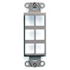 Leviton, QuickPort&reg; Decora 6-Port Insert, 41646-GY