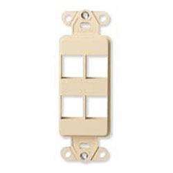 Leviton, QuickPort&reg; Decora Plus 4-Port Insert, 40754-BI