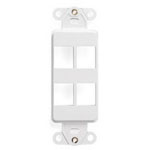 Leviton, QuickPort&reg; Decora Plus 4-Port Insert, 41644-W