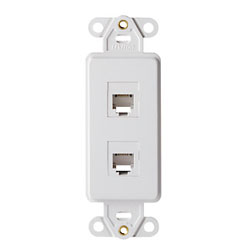 Leviton, QuickPort&reg; Decora 2-Port Insert With Phone Jacks, 41666-W