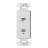 Leviton, QuickPort&reg; Decora 2-Port Insert With Phone Jacks, 41666-W