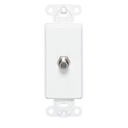 Leviton, Decora Video Single F-Type Wall Jack Insert, 40681-W