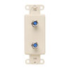 Leviton, Decora Video Duplex F-Type Wall Jack Insert, 40682-I