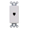 Leviton, Type 625 Decora 6P4C Telephone Wall Jack Insert, 40649-W
