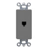 Leviton, Decora 6P4C Telephone Wall Jack Insert, 40649-GY