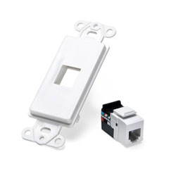 Leviton, Decora Telephone Wall Jack Insert Kit, 41638-W