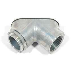 Topaze, 361, Rigid Pull Elbow with Gasket, 1/2" Rigid to Box, Zinc Die Cast, M49727