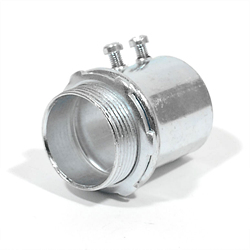 EMT Connectors, 1/2" Size, Set Screw Type, Concrete tight when Taped, Steel