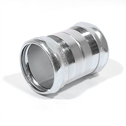 EMT Couplings, 1/2" Size, Compression Type, Concrete tight when Taped, Steel
