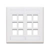 Leviton, QuickPort&reg; Dual-Gang 12-Port Wallplate, 42080-12W