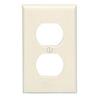 Leviton, 82003, 1 Gang Duplex Receptacle, Almond, Wall Plate 
