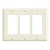 Leviton, 80411-A, 3 Gang 3 Decora/GFI, Almond, Wall Plate 