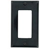 Leviton, 80401-E, 1 Gang Decora/GFI, Black, Wall Plate 