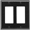 Leviton, 80409-E, 2 Gang 2 Decora/GFI, Black, Wall Plate 