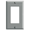 Leviton, 80401-GY, 1 Gang Decora/GFI, Plastic, Wall Plate 