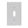 Leviton, 87001, 1 Gang Toggle Switch, Gray, Wall Plate