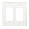 Leviton, 80409-T, 2 Gang 2 Decora/GFI, Light Almond, Wall  Plate 