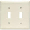 Leviton, 78009, 2 Gang 2 Toggle Switch, Light Almond, Wall Plate