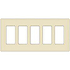 Leviton, 80423-T, 5 Gang 5 Decora/GFI, Light Almond, Wall Plate