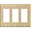 Cooper, 2163V-BOX, 3 Gang 3 Decora/GFI, Ivory, Wall Plate