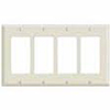 Cooper, 2164V-BOX, 4 Gang 4 Decora/GFI, Ivory, Wall Plate