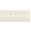 Cooper, 2156V-BOX, 6 Gang 6 Toggle Switch, Ivory, Wall Plate