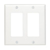 Mulberry, 86835, 2 Gang 2 Decora/GFI, Jumbo, Metal, White, Wall Plate