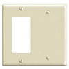 Mulberry, 92422, 2 Gang 1 Decora/GFI 1 Blank, Lexan, Ivory, Wall Plate