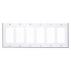 Mulberry, 90406, 6 Gang 6 Decora/GFI, Lexan, White, Wall Plate