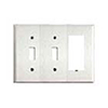 Mulberry, 83433, 3 Gang 2 Toggle Switch 1 Decora/GFI, Chrome, Wall Plate 