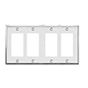Mulberry, 83404, 4 Gang 4 Decora/GFI, Chrome, Wall Plate  