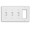 Mulberry, 83454, 4 Gang 3 Toggle Switch 1 Decora/GFI, Chrome, Wall Plate 