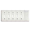 Mulberry, 83555, 5 Gang 4 Toggle Switch 1 Blank, Chrome, Wall Plate 