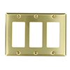 Mulberry, 64403, 3 Gang 3 Decora/GFI, Polished Brass, Wall Plate