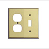 Mulberry, 94532, 2 Gang 1 Duplex Receptacle 1 Toggle Switch, Satin Brass, Wall Plate
