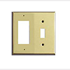 Mulberry, 94432, 2 Gang 1 Toggle Switch 1 Decora, Satin Brass, Wall Plate