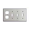 Mulberry, 97554, 4 Gang 1 Duplex Receptacle 3 Toggle Switch, Wall Plate