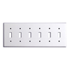 Mulberry, 97076, 6 Gang 6 Toggle Swtich, Stainless Steel, Wall Plate