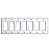 Mulberry, 97407, 7 Gang 7 Decora/GFI, Stainless Steel, Wall Plate