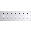 Mulberry, 97077, 7 Gang 7 Toggle Switch, Stainless Steel, Wall Plate