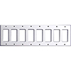Mulberry, 97408, 8 Gang 8 Decora/GFI, Stainless Steel, Wall Plate