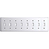 Mulberry, 97078, 8 Gang 8 Toggle Switch, Stainless Steel, Wall Plate