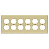 Mulberry, 84106, 6 Gang 6 Duplex Receptacle, Metal, Ivory, Wall Plate
