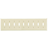 Mulberry, 84079, 9 Gang 9 Toggle Switch, Metal, Ivory, Wall Plate